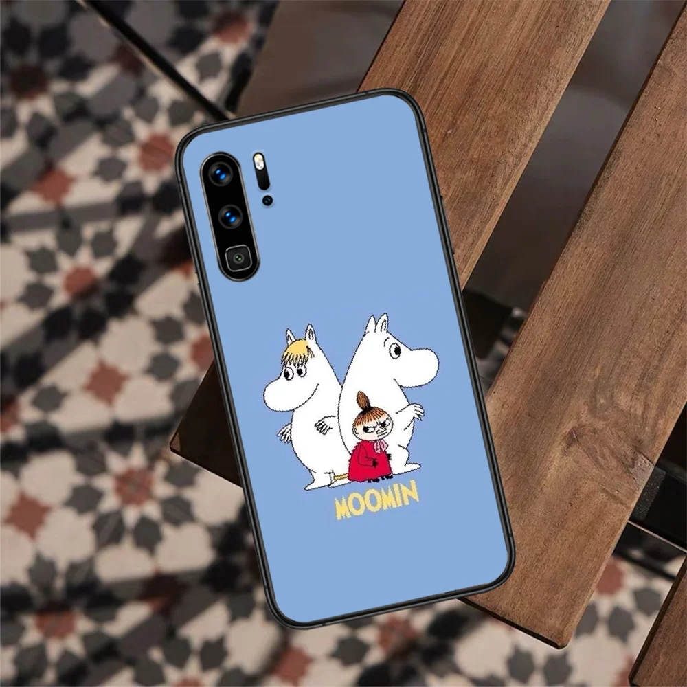 

Cartoon Moomining Phone Case For HUAWEI P 10 20 30 40 Lite Pro Smart Plus Z 2019 Nova 5T 7i black Cover Pretty Etui Trend Shell