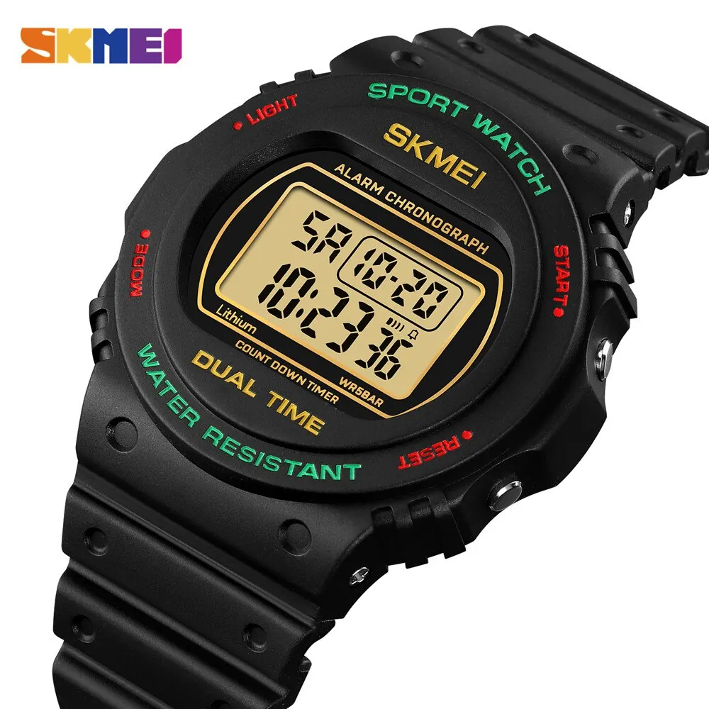 SKMEI Japan Men Digital Watch Count Down Sport Waterproof Mens Wristwatches Clock Alarm Watches reloj hombre 1776