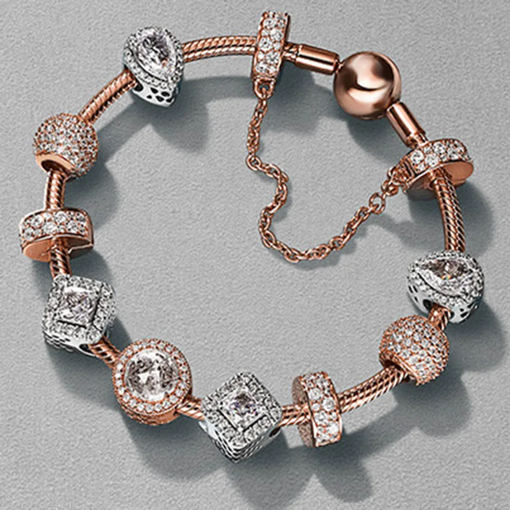 

2020 2017 The new 100% 925 Sterling Silver Bangles & original Bracelet For Women With Charm Beads Luxury Original Jewelry Gift