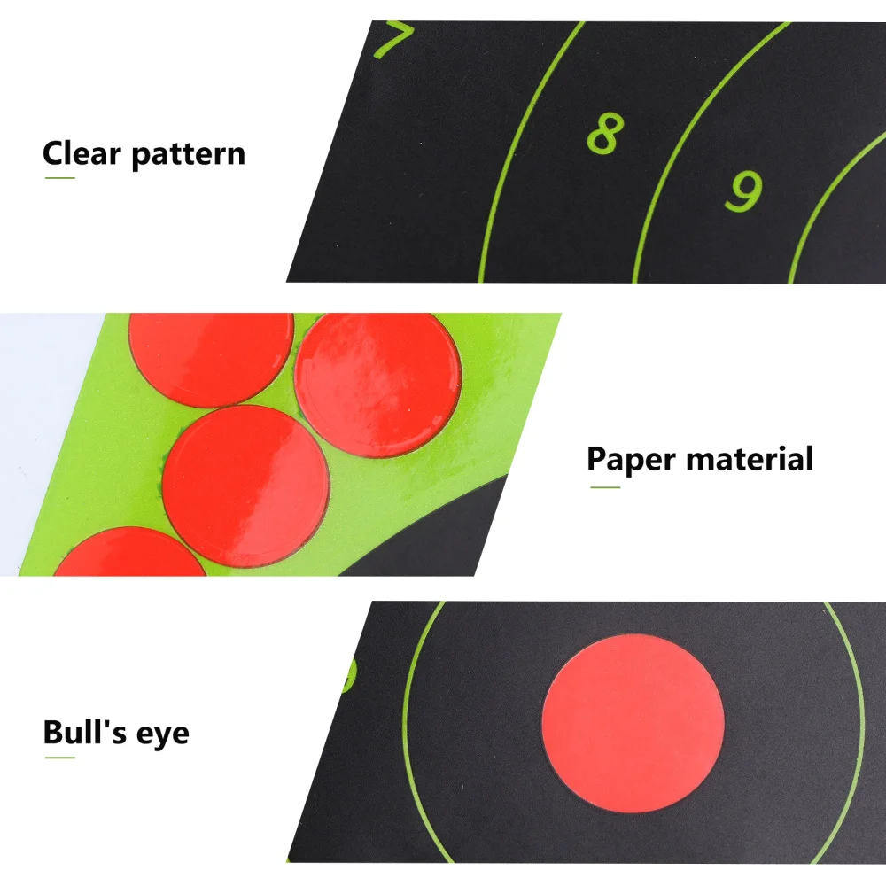

25pcs Fluorescent Shooting Target Paper Stickers Adhesive Arrow Darts Aiming Stickers (Random Color)