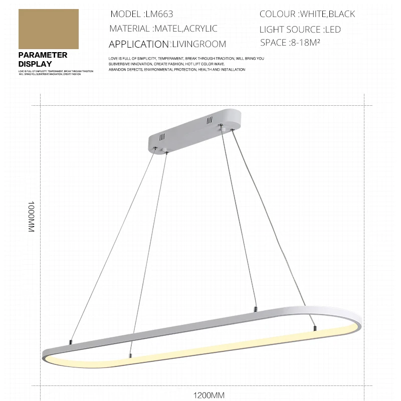 

Modern LED Remote Control Cord Pendant Lights Black White Color Hanging Lamp Home Decoration Lighting Fixture Dining Room Circle
