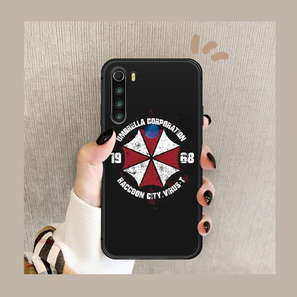 

RESIDENT Umbrella Corporation Phone Case Cover Hull For XIAOMI Redmi 7a 8a S2 K20 NOTE 5 5a 6 7 8 8t 9 9s pro max black Shell