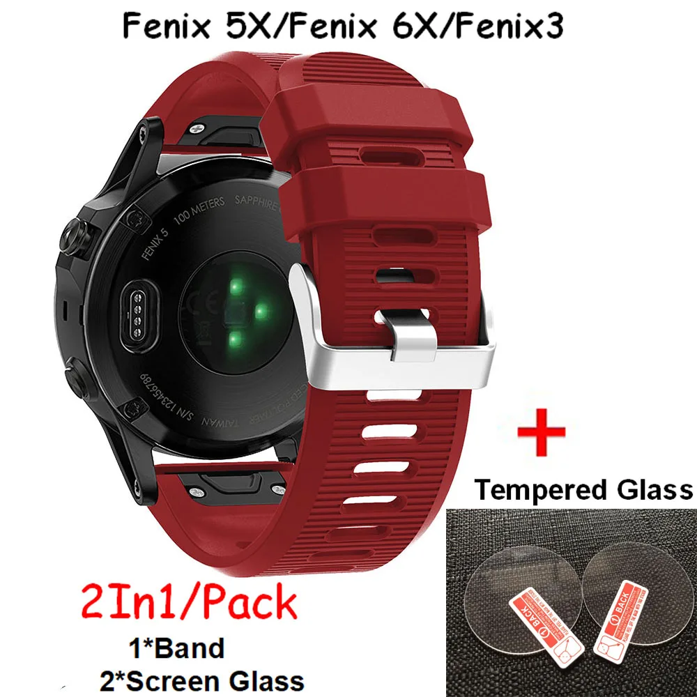 Браслет Quick Fit ремешок для смарт часов Garmin Fenix 5X/Fenix 3 часы закаленное Стекло