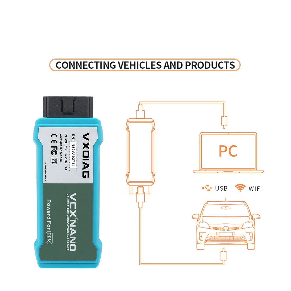 Автомобильный диагностический сканер VXDIAG VCX NANO 6154 для 5.1.6 OBD2 WIFI | Автомобили и