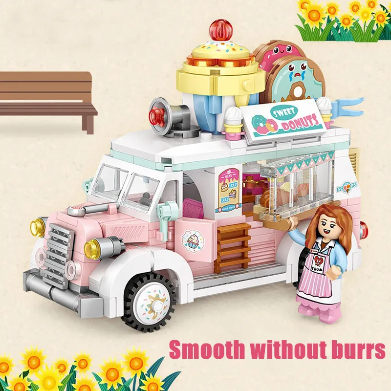 LOZ модель автомобиля в виде пончиков фруктов строительные блоки сборка сделай