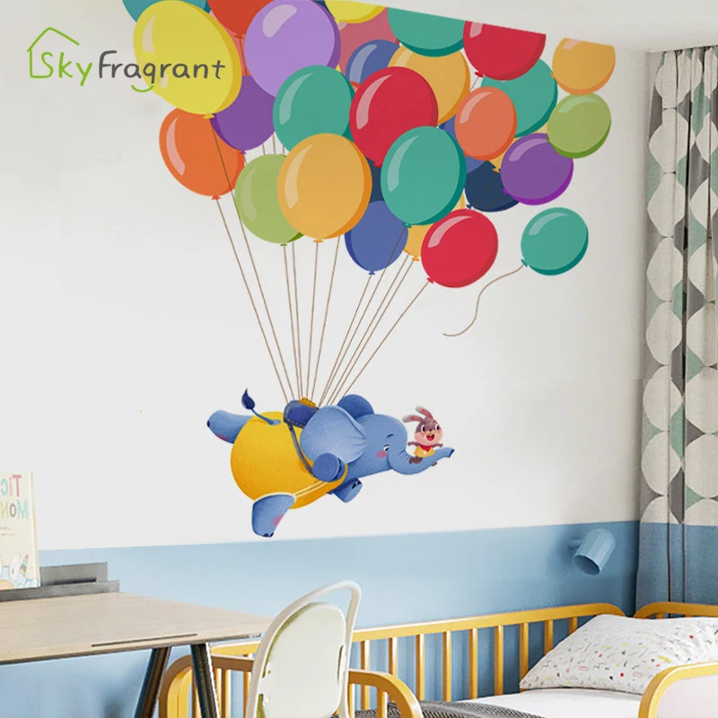 Креативная мультяшная настенная наклейка украшение детской комнаты летающий