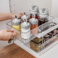 2 tier standing kitchen storage rack spices bottle jar organizer shelf spice rack for drawer rack under sink cabinet storage