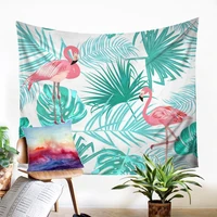 sheen tapestry on the wall fabic mural flamingoes pattern throw rug european style home textiles wall papers home decor