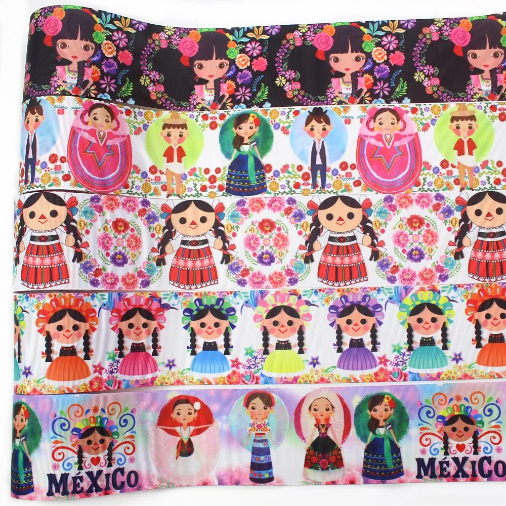 I 19921 2269 3 '྇ мм 5 ярдов мультфильм печатных grosgrain ленты DIY ручной работы головной