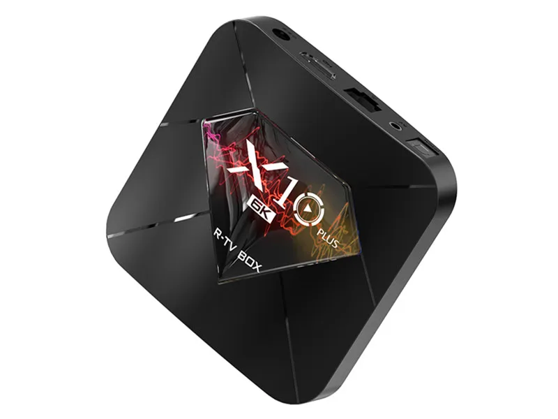 X10 плюс Смарт R-TV коробка Android 9,0 Allwinner H6 4 Гб Оперативная память+ 32/64GB Встроенная память Декодер каналов кабельного телевидения 2,4G Wi-Fi USB 3,0 6K H.265 HD медиа-плеер