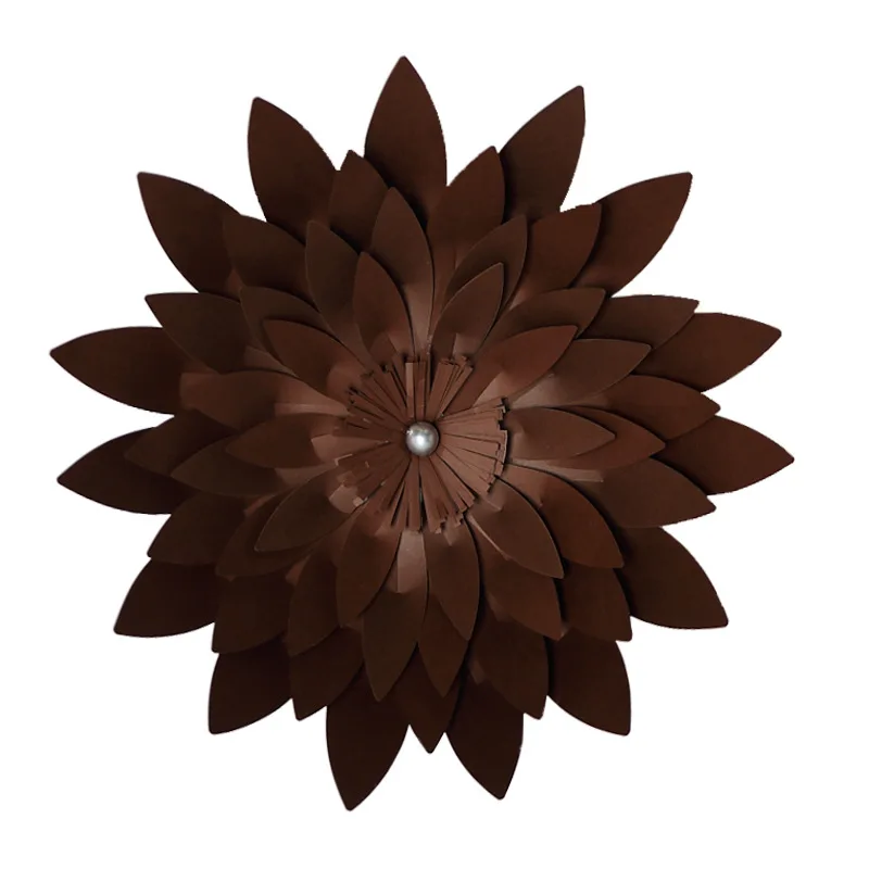 Brown Daisy Diy полуфабрикаты гигантская искусственная бумага Цветок Блестящий Фон для фотосессии настенные украшения большие бумажные бутоны реквизит для фотосъемки - Цвет: Brown Daisy