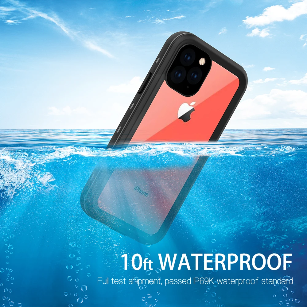 IP69K водонепроницаемый чехол для IPhone 11 Pro Max с защитой от воды ТПУ защиты
