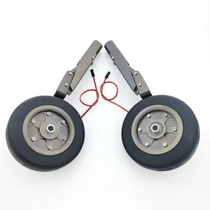 CNC Anti Vibration Landing Gear with electric brake for rc airplane turbine jet 25 to 35KG class
