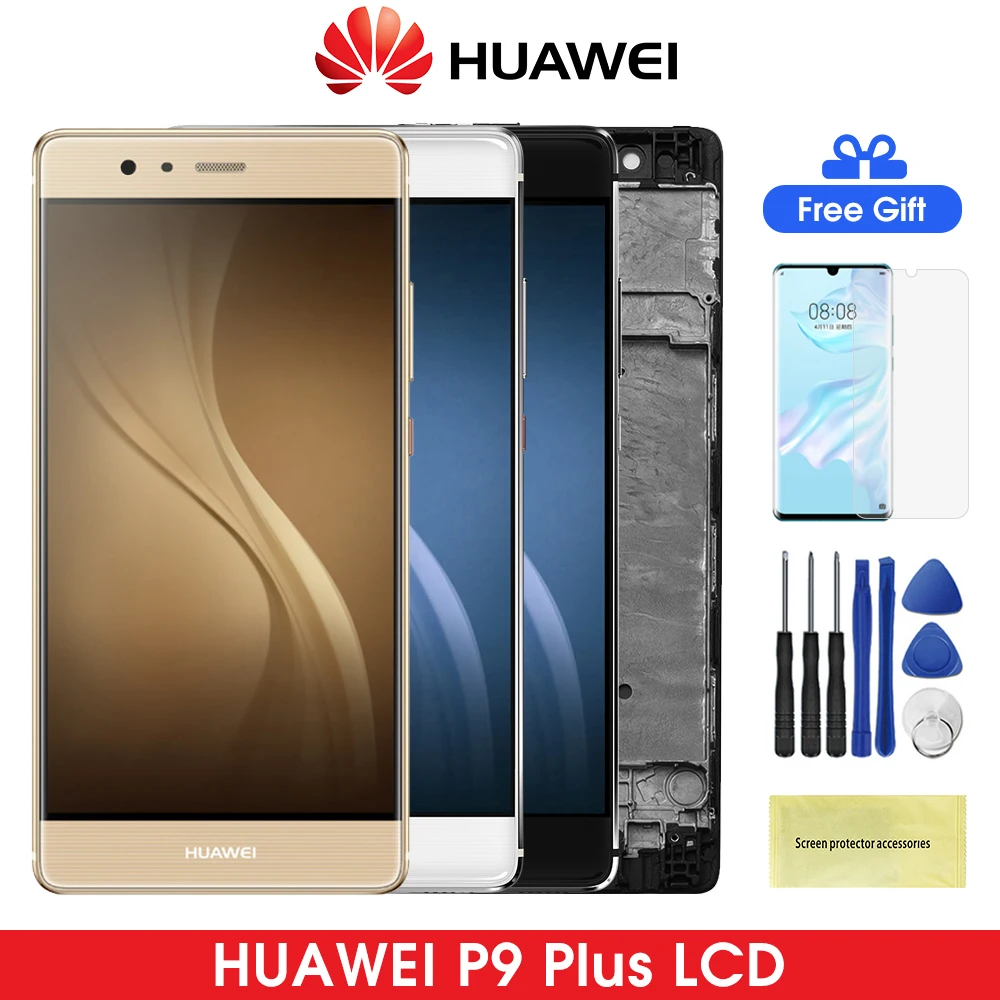 5 &quotЖК монитор для HUAWEI P9 плюс ЖК дисплей с сенсорным экраном Huawei дигитайзер
