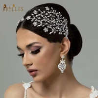 a253 zircon wedding headband for women tiaras luxury bridal leaf headpiece designer hairband princess crown birthday headdress