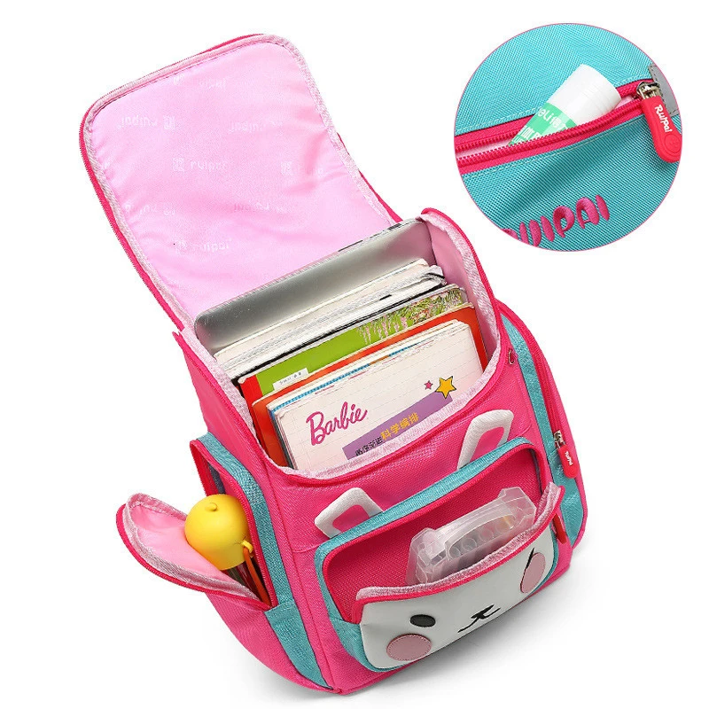 2023 Children School Bags Girls Cartoon rabbit Kindergarten Orthopedic Backpack Kids Satchel Boy Knapsack mochila