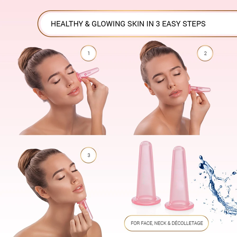 2Pcs/Lot Eye Mini Silicone Massage Cup Facial Massager Cupping Face Care Treatment | Красота и здоровье