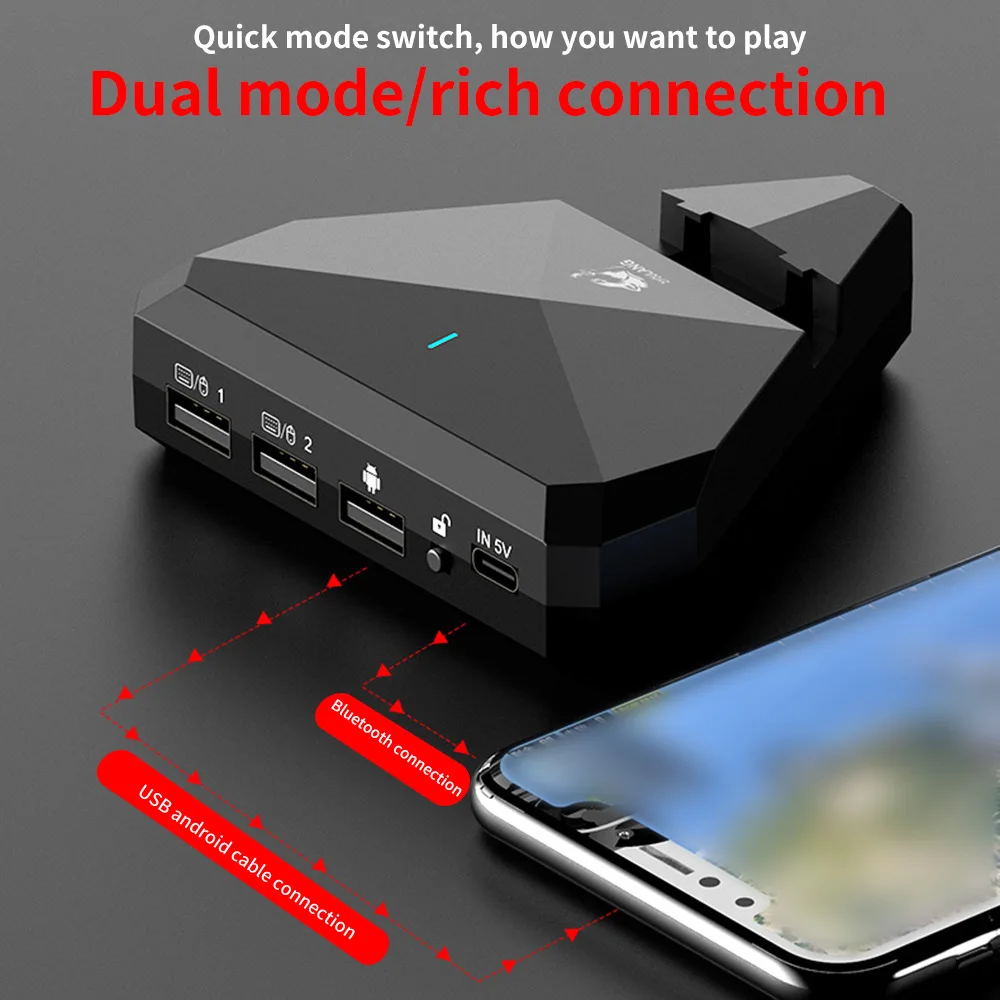 G5 Мобильный геймпад новый мобильный конвертер клавиатуры мыши адаптер