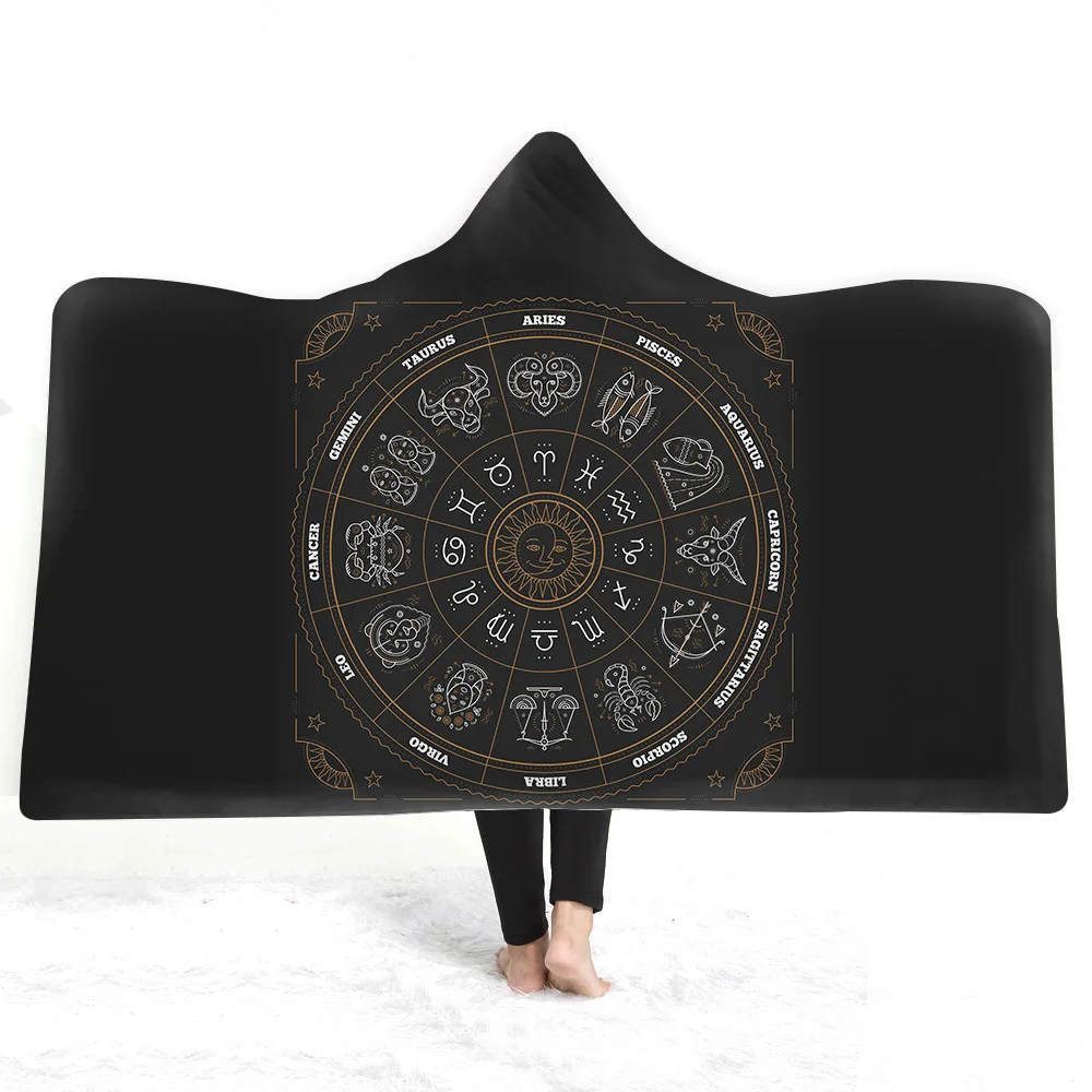 

Бесплатная доставка, подарок, Ловец снов Будды с надписью «Hand All See» и колесами зодиака, шерпа, Флисовое одеяло с капюшоном, диванное покрывал...