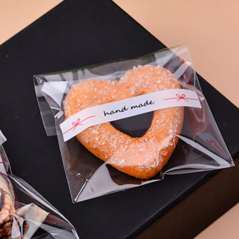 100 шт Подарочная сумка ручной работы Упаковка конфет с бантом Ziplock Сумки Сувениры