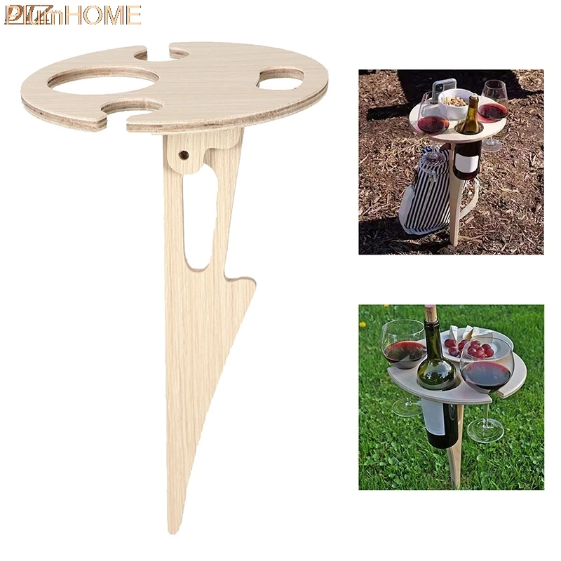 

Folding Outdoor Wine Table With Round Table Mini Portable Outdoor Garden Wine Table Tourist Beach Garden Furniture Hot