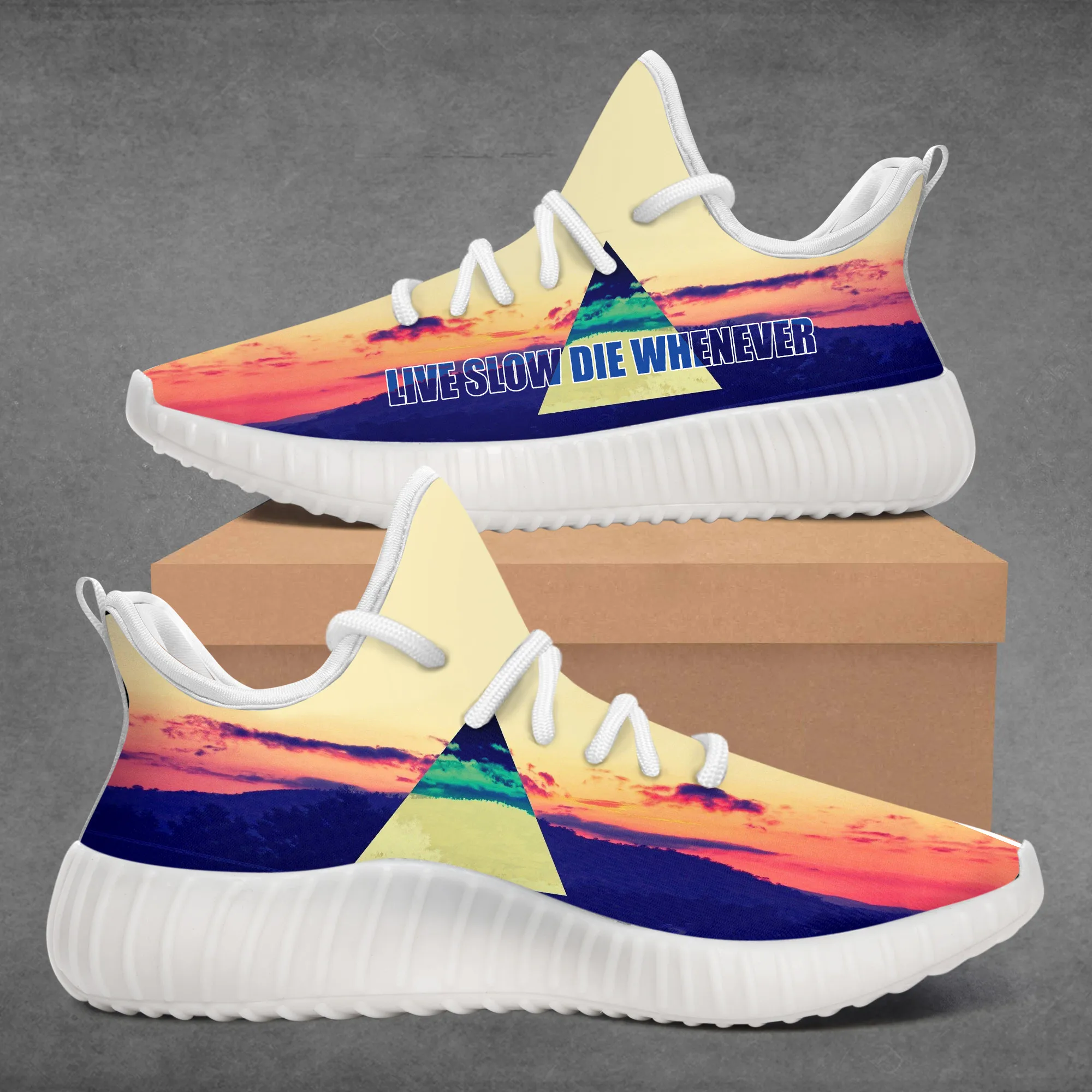 

Custom live-slow-die-whenever Sneakers Shoes