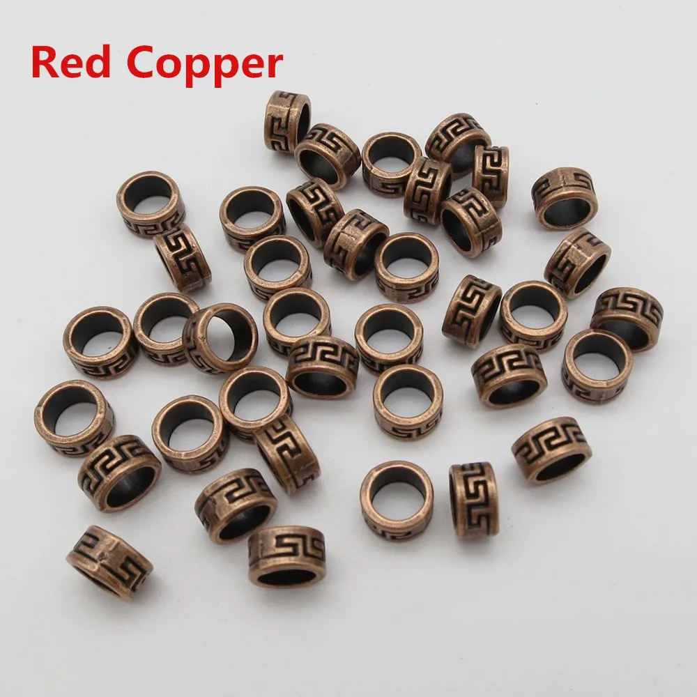 10 шт. 50 металлические серебряные маленькие Викинги оплетка для волос страшная