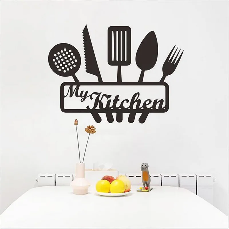

1PCS Restaurant Dining Tool Tips Wall Stickers For Kitchen Commercial Wall Decoration Self-Adhesive Waterproof Decals 40*60CM