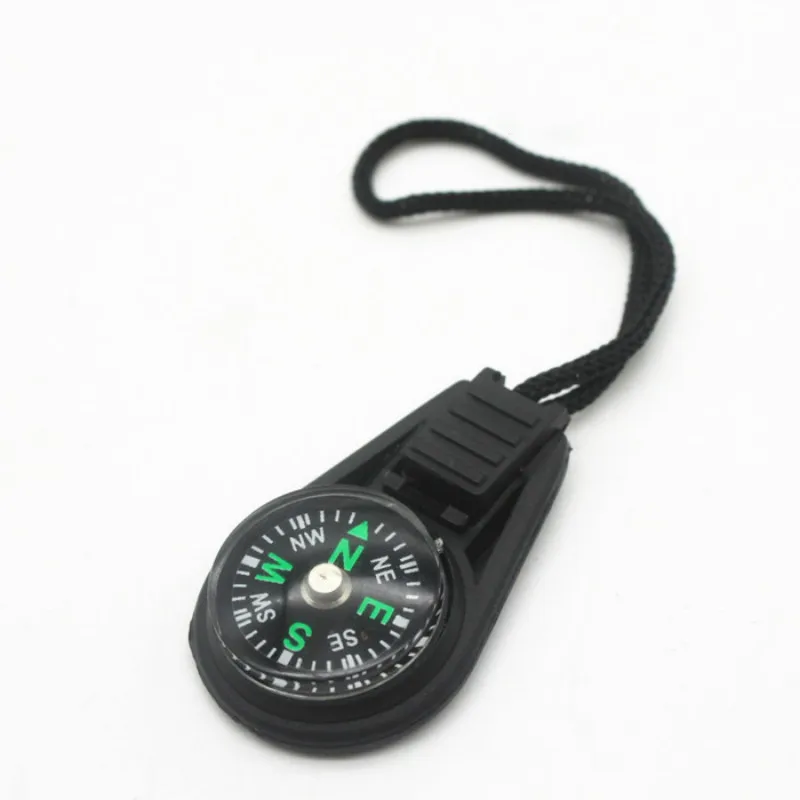 1@#Vehicle Compass Plastic Mini Survival Kit with Keychain for Outdoor A Long Journey Backpack Decorations |