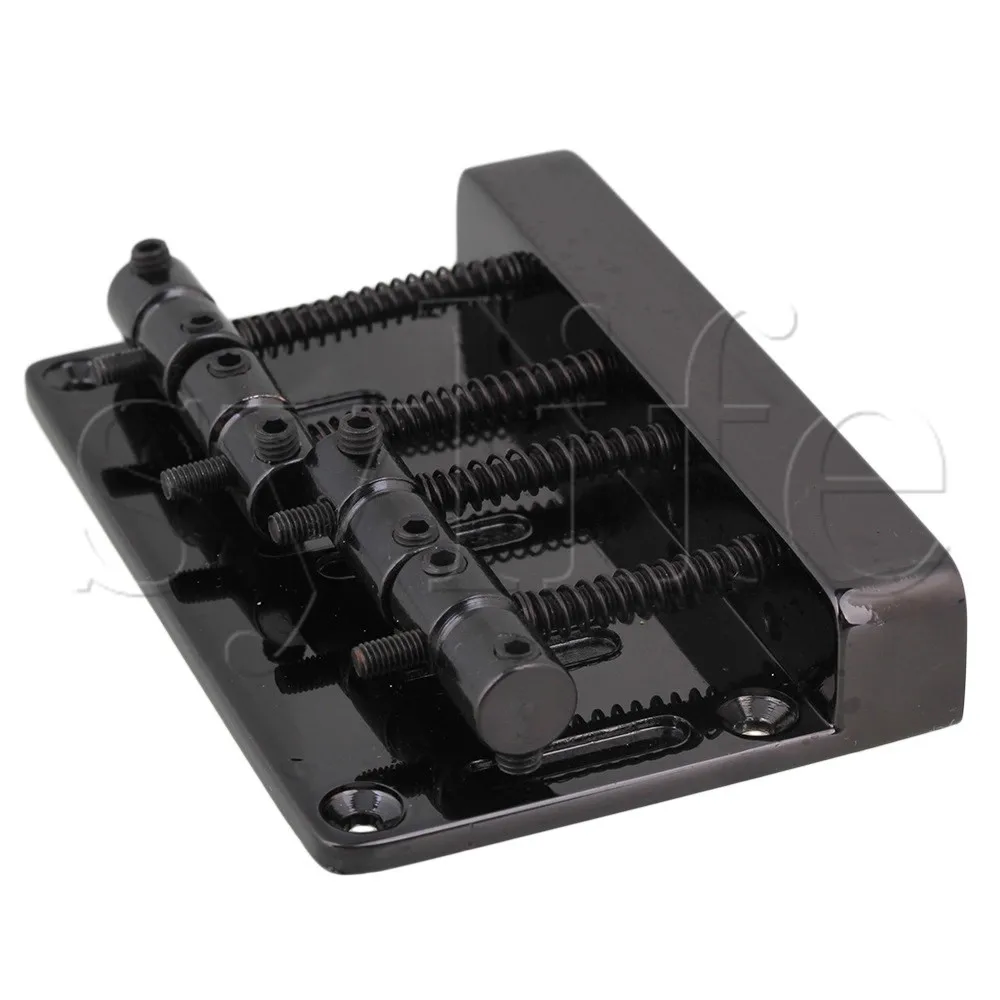 Черный цинковый сплав 4 струнные бас гитара мост для электрических басов|Детали и