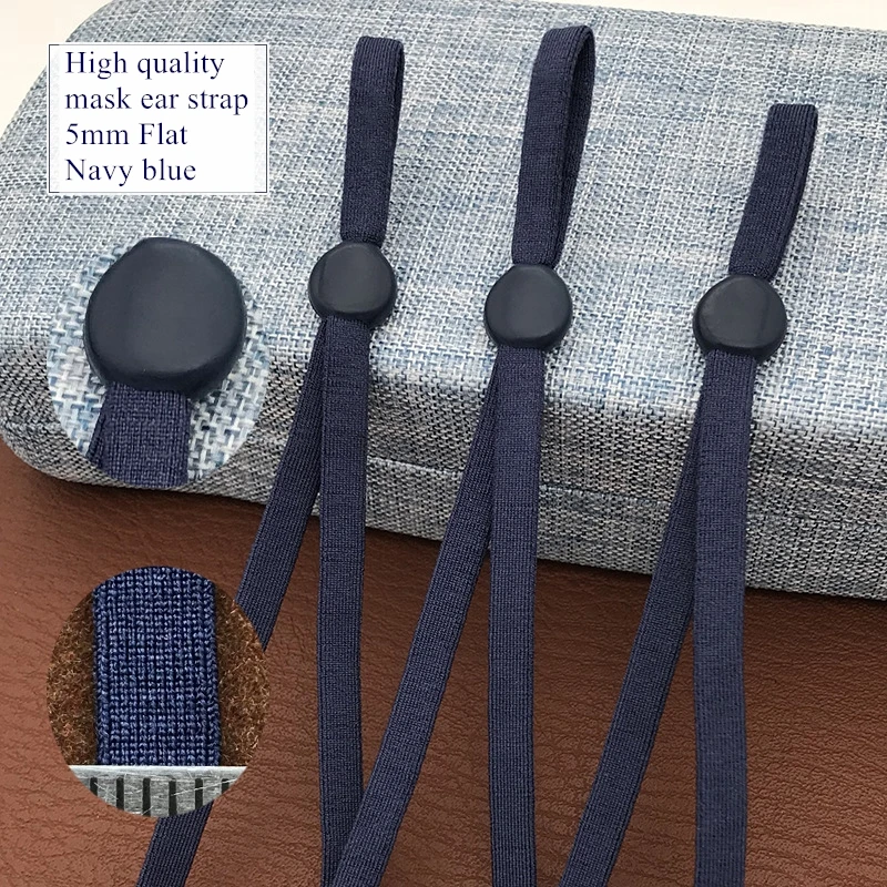 

Factory wholesale High Quality 10000 pcs/lot Mask ear strap Elastic Band Adjustable DIY Mask Rubber band Cord make Mask rope