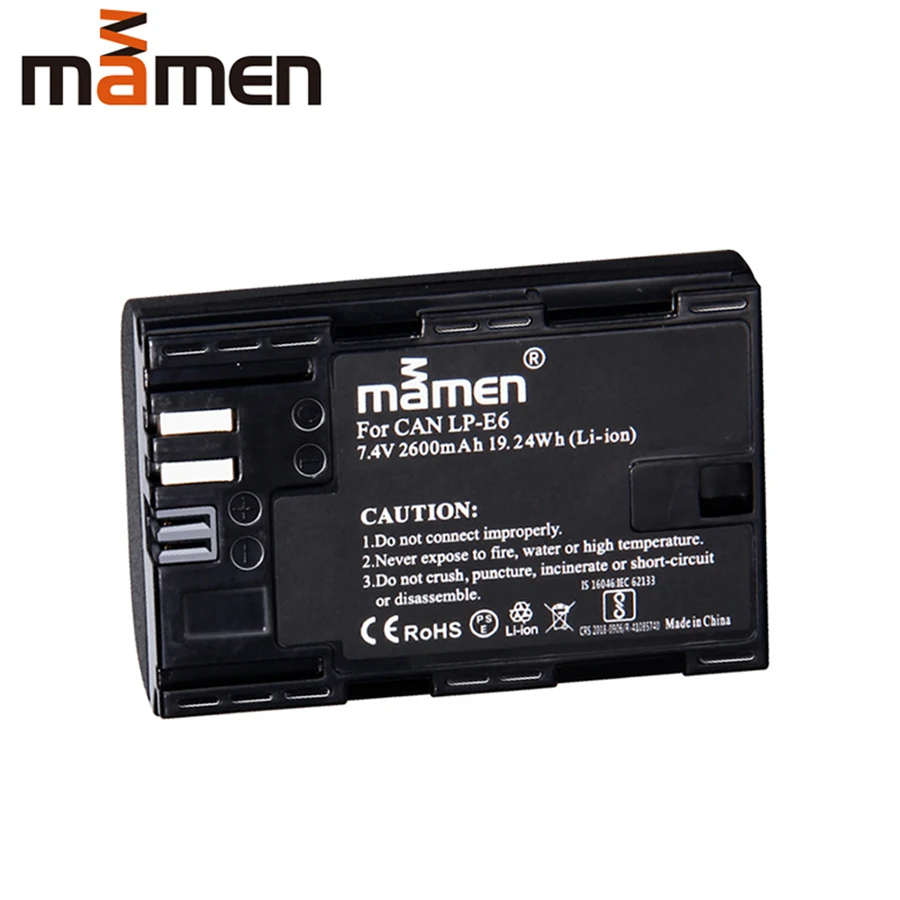 Аккумуляторная батарея Mamen для цифровой камеры Canon EOS 5D Mark 2 3 6D 7D 60D 2600 мАч|Цифровые