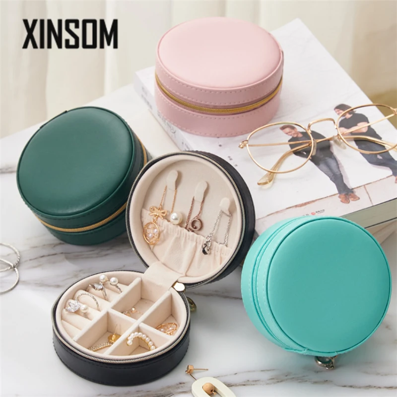 

XINSOM органайзер для ювелирных изделий Дисплей Путешествия Ювелирные изделия Чехол Коробка для женщин Портативный коробка ювелирных издели...