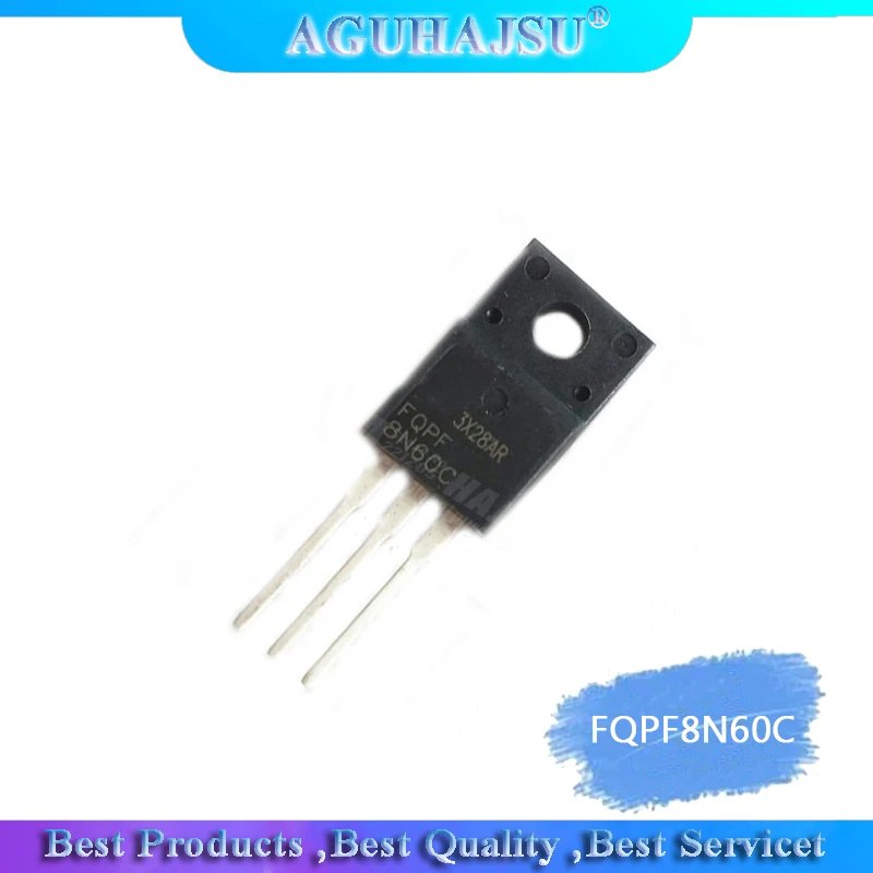 

10 шт. FQPF8N60C-220 8N60C 8N60 TO220 Новый полевого транзистора 8A 600V