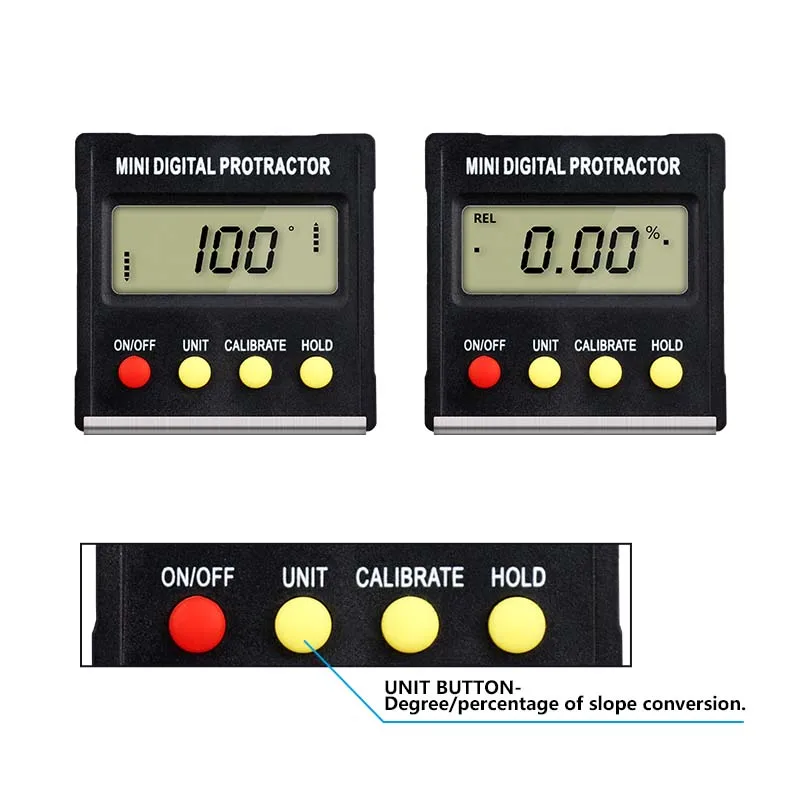 360 Degree Mini Digital Protractor Inclinometer Electronic Level Box Magnetic Base Measuring Tools | Инструменты