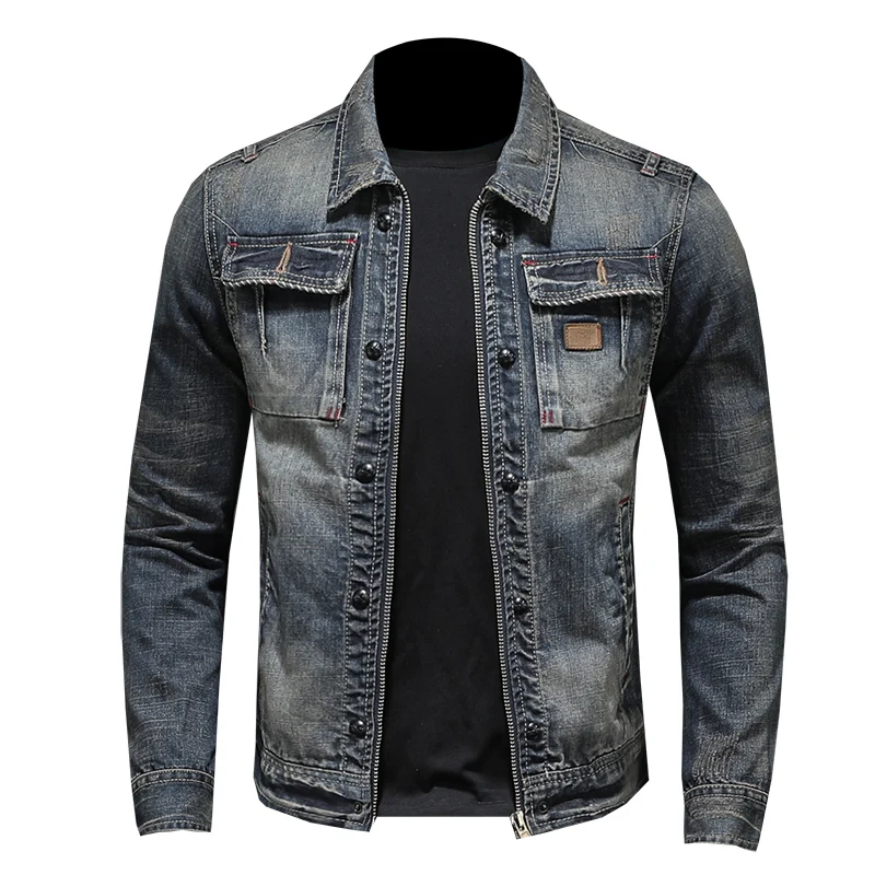 

Denim Jacket Jeans Vintage Clothes Retro Men's Coat Plus-Size Casual New Slim High Quality Classics Jacket Size M-5XL