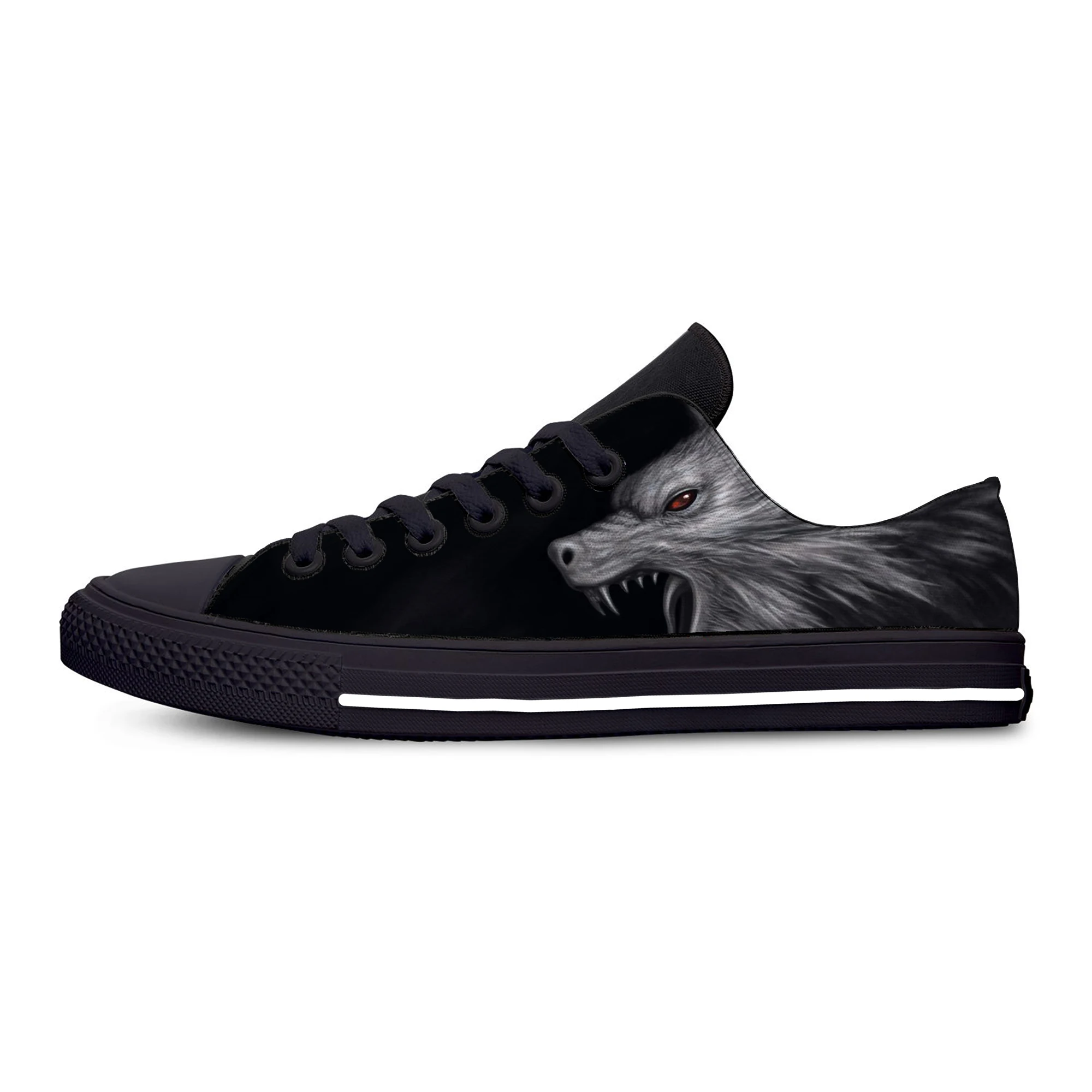 

Animal 3D Wolf Head Cool Fashion Classic Funny Casual Cloth Shoes Low Top Lightweight Breathable 3D Print Men Women Sneakers