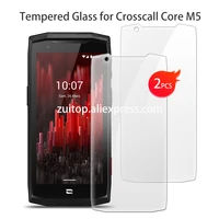 2 pack tempered glass screen protector film for crosscall core m5
