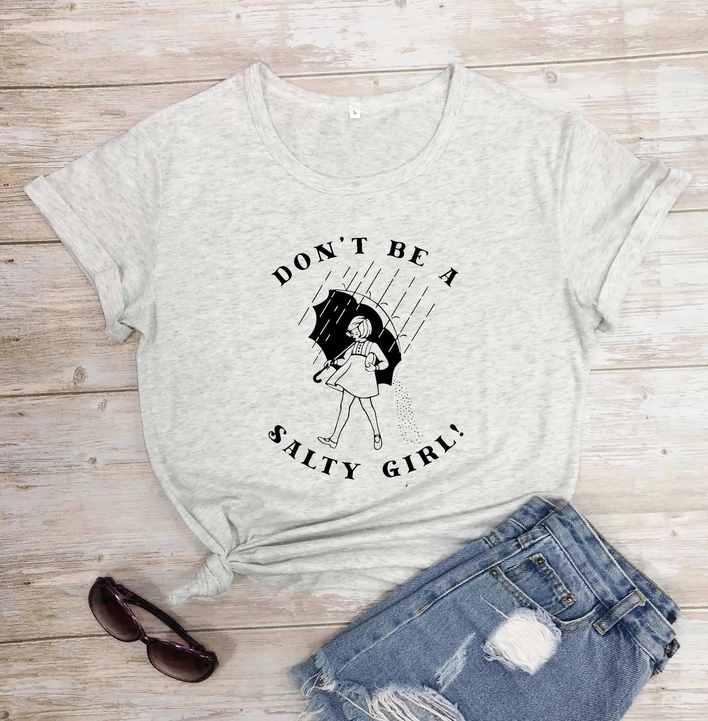 

Don't Be A Salty Girl cry girl, женская мода, унисекс, grunge tumblr, графический молодой хипстер, футболка, подарок для девочки, хлопковые футболки, топы, L573