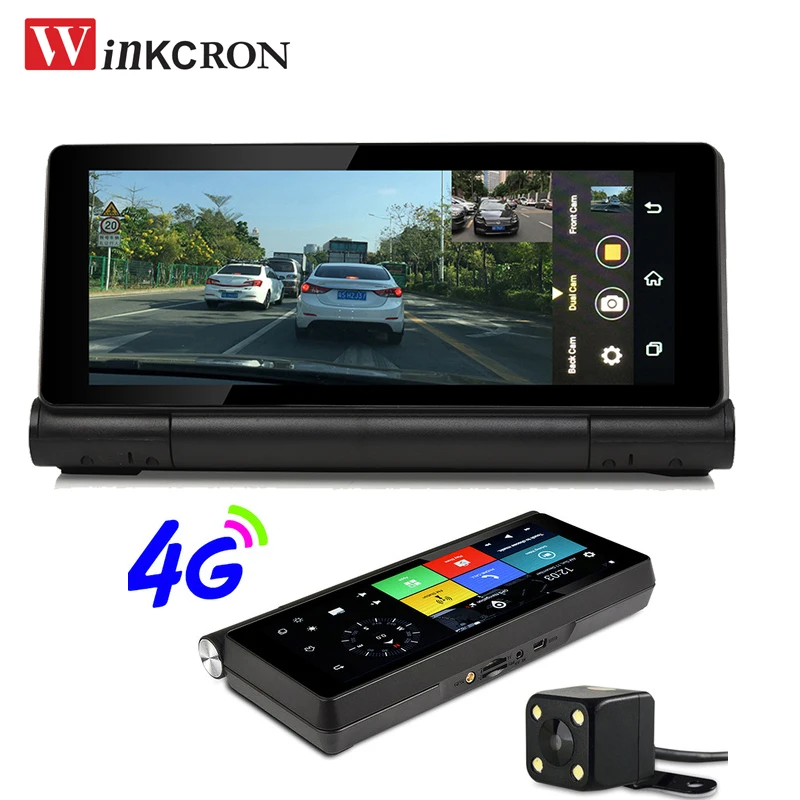 Видеорегистратор автомобильный 7 дюймов Android 4G GPS Full HD1080P Wi-Fi Bluetooth 16 ГБ | Автомобили