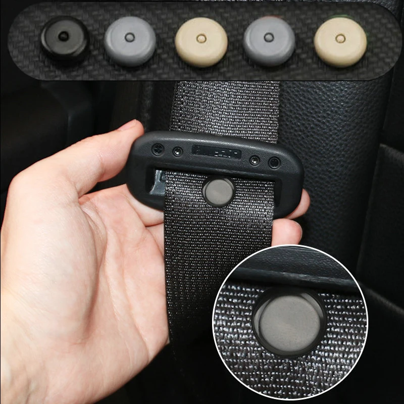 

50Pairs 16mm Car Parts Black Plastic Car Safety Seat Belt Stopper Spacing Limit Buckle Clip Retainer Seatbelt Stop Button