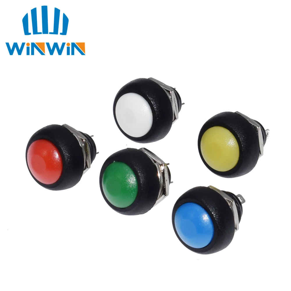 5 шт. водонепроницаемый мини кнопочный переключатель 12 мм|Интегральные схемы| |