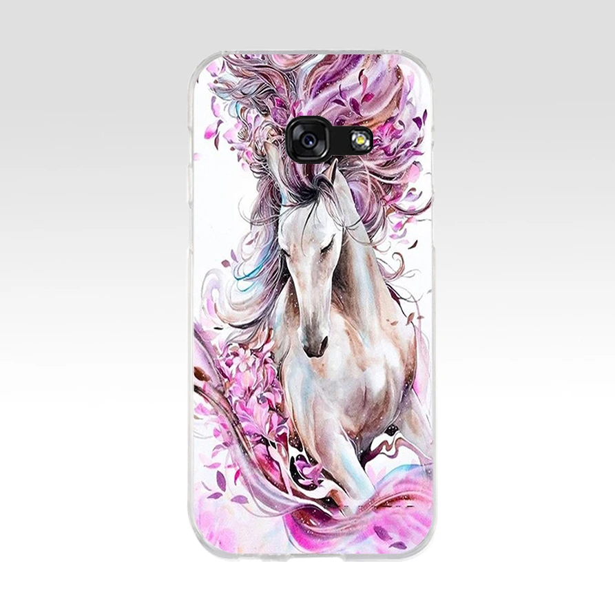 281 watercolor Horse Spirit Soft Silicone Tpu Cover phone Case for Samsung a3 2016 a5 2017 a6 plus a7 a8 a9 star lite s 6 7 8 9 | Мобильные