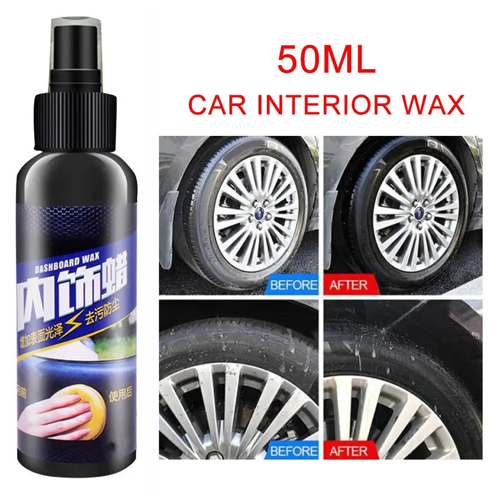 

80% HOT SALES!!! 50ml Car Interior Dirt Removal Seat Polish Wax Dashboard Leather Surface Cleaner