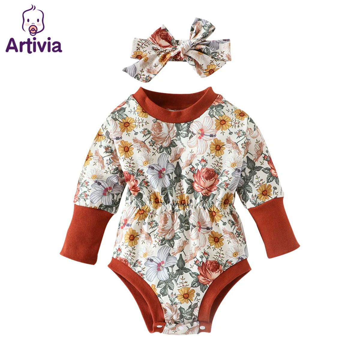 

Newborn Clothing Ruffled Baby Girl Romper Autumn Winter Baby Girls Fashion Rompers Clothes Infant Long Sleeve Triangle Jumpsuit