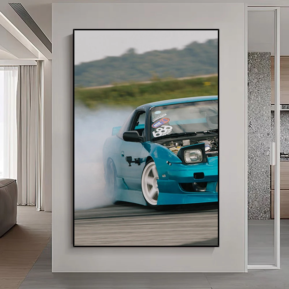 

CA039 Dynamic Cool Sports Car Classic Print Silk Fabric Poster Indoor Wall Art Decor Gift