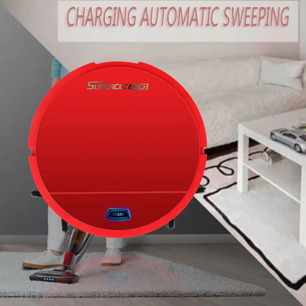 Charging Automatic Sweeping Robot Mini Household Cleaning Machine Lazy Smart Vacuum Cleaner Portable Dust Box/dust Bucket 0.5 L | Бытовая