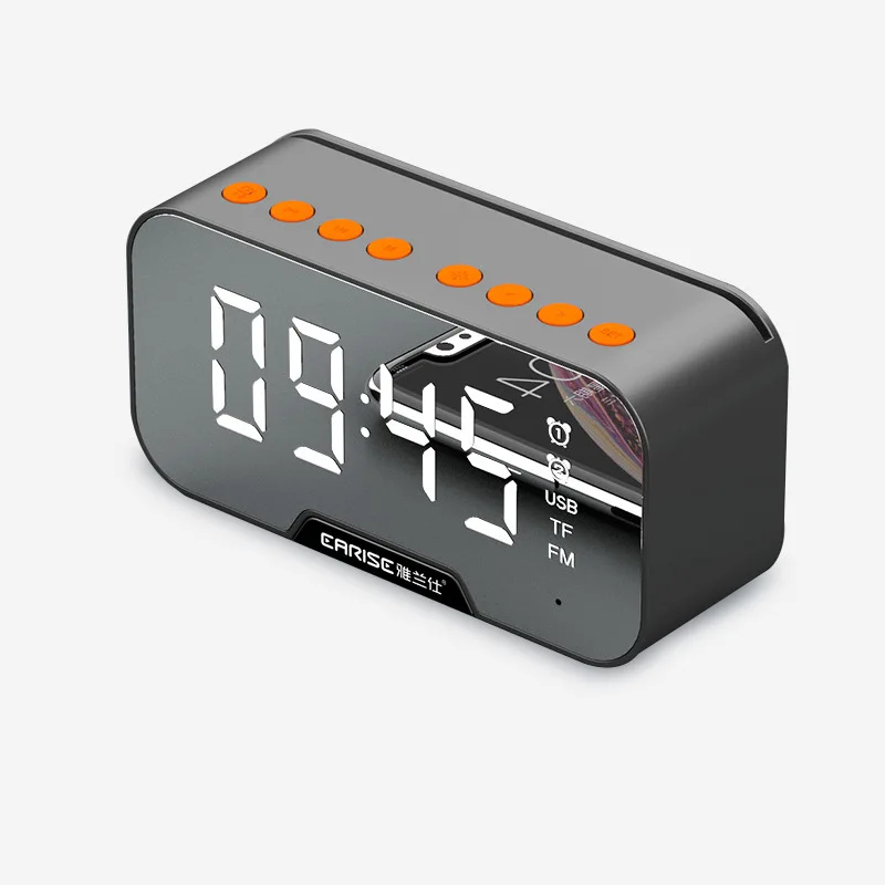 

HIFI Class Bluetooth Speaker Clock Alarm Wireless Mirror Radio Card Stereo Gift Waterproof Portable Music Speakers Sound Bar