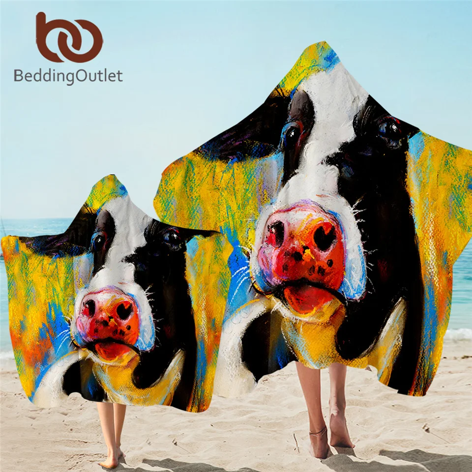 Постельное белье молочная корова полотенце с капюшоном для взрослых цветное