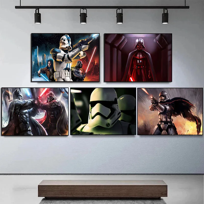 

Disney Star Wars Comics Mandalorian Anime Poster Canvas Painting Posters and Prints Wall Art Pictures for Living Room Decoration